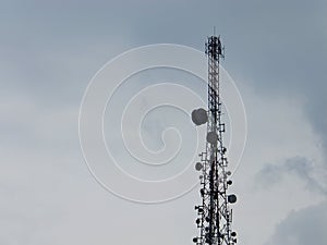 Radio mast and tower for telecommunications and broadcasting.