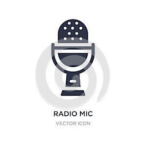 radio mic icon on white background. Simple element illustration from Hardware concept