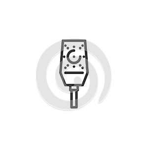 Radio microphone line icon