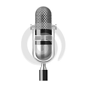 Radio microphone vector or isolated studio mic