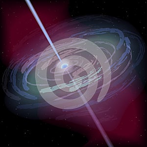 Radio pulsar neutron star, vector illustration photo