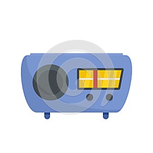 Radio receiver icon, flat style