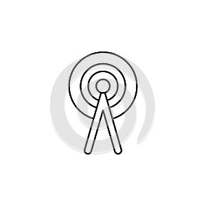 radio signal icon. Element of sosial media network icon for mobile concept and web apps. Thin line radio signal