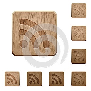 Radio signal wooden buttons