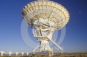 Radio telescope dishes at National Radio Astronomy Observatory in Socorro, NM