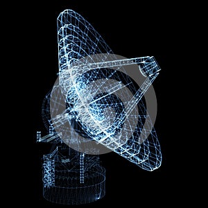 Radio Telescope of luminous lines and dots