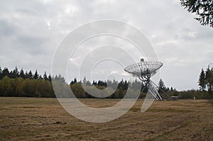 Radio telescope near the village of Westerbork, The Netherlands photo