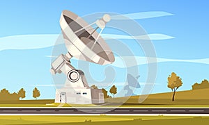 Radio Telescope Vector Illustration