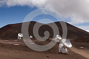 Radio telescopes, Mauna Kea, Big Island, Hawaii
