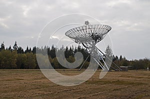 Radio telescopes near the village of Westerbork, The Netherlands