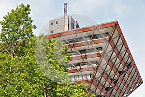 Radio and television building in Bratislava, Slovakia.