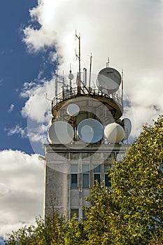 Radio and television tower on the Shumen Plateau