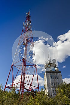 Radio and television tower on the Shumen Plateau