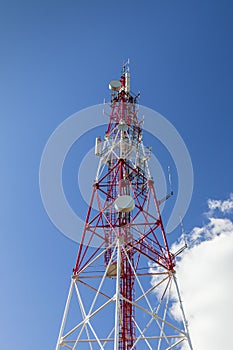 Radio and television tower on the Shumen Plateau