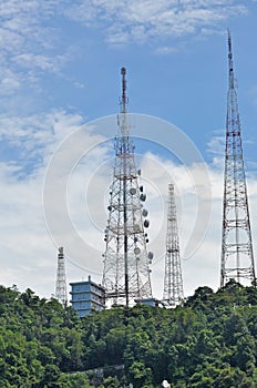 Radio and Television tower on top of the hill