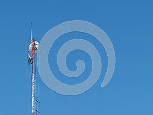 Radio Tower against a Blue Sky