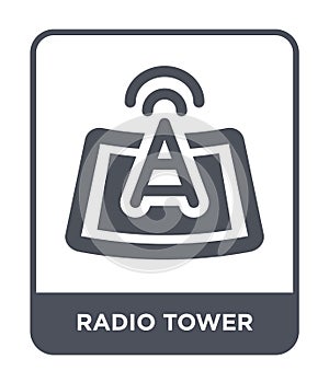 radio tower icon in trendy design style. radio tower icon isolated on white background. radio tower vector icon simple and modern