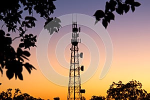 Radio Tower with sky background.