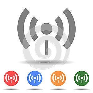 Radio tower station vector icon