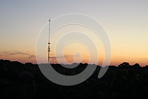 Radio tower sunset 3140