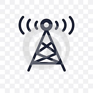 Radio tower transparent icon. Radio tower symbol design from Map