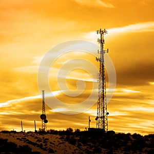 Radio Towers Signals Cell Phones and Television