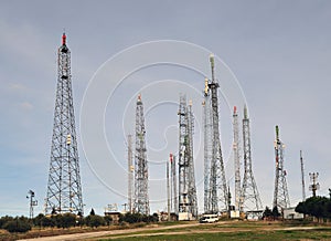 RADIO TOWERS IN THE SKY