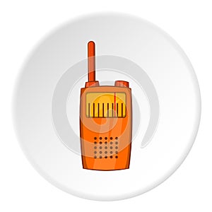 Radio transmitter icon, cartoon style