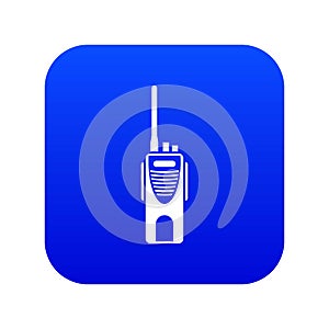 Radio transmitter icon digital blue