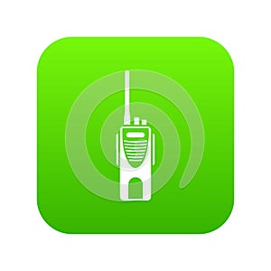 Radio transmitter icon digital green