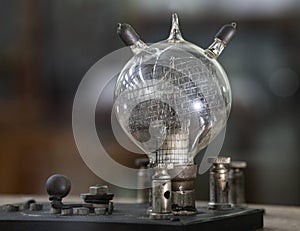 Radio transmitter lamp from the beginning of the last century
