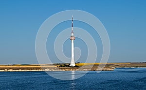 Radio- tv relay near Techirghiol Lake, in Romania