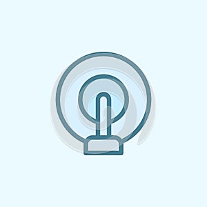radio wave field outline icon. Element of 2 color simple icon. Thin line icon for website design and development, app development