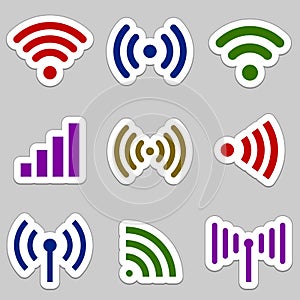 Radio waves icons