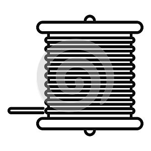 Radio wire bobine icon, outline style