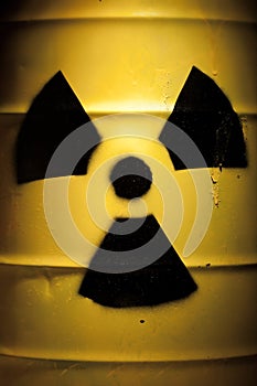 Radioactive Barrel with Nuclear Sign