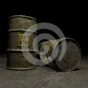 Radioactive barrels photo