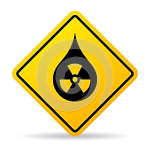 Radioactive fallout vector sign