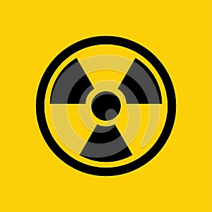 Radioactive icon. radioactive warning symbol