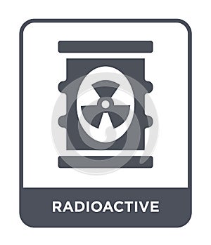 radioactive icon in trendy design style. radioactive icon isolated on white background. radioactive vector icon simple and modern