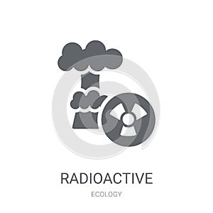 Radioactive icon. Trendy Radioactive logo concept on white background from Ecology collection
