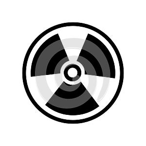 Radioactive icon vector isolated on white background, Radioactive sign , warning symbol