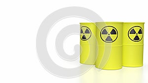 The Radioactive tank for energy or technology concept 3d rendering photo
