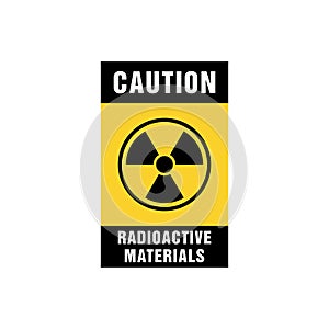 Radioactive Materials Warning Sign Vector Template.