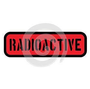 Radioactive stamp on white