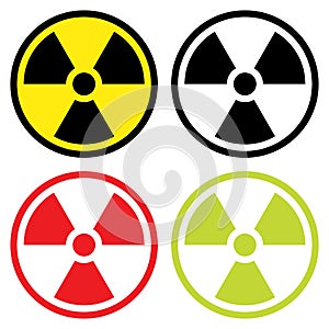 Radioactive symbol in flat design.