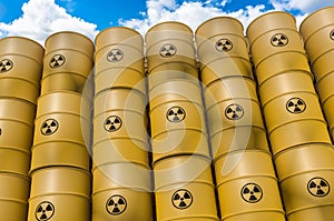 Radioactive waste barrels - nuclear waste dumping concept