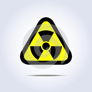 Radioactivity emblem danger power icon black yellow