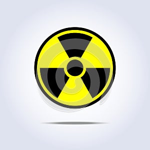 Radioactivity emblem danger power icon black yellow