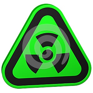 Radioactivity symbol. 3D rendering.